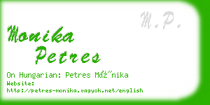 monika petres business card